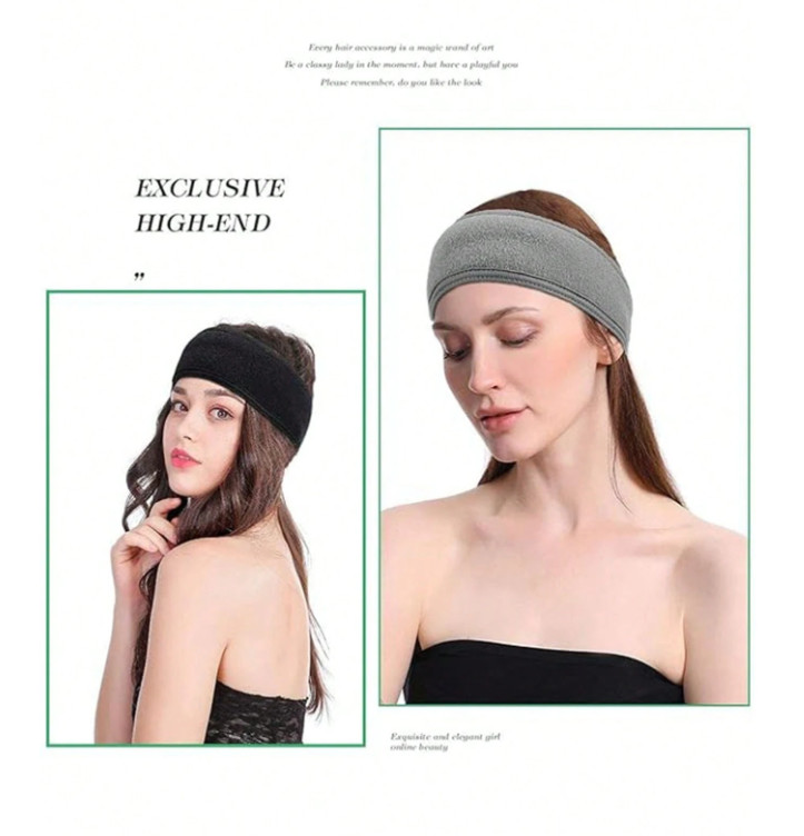 1pc Adjustable Non-Slip Spa Headband – Soft Wide Band for Makeup & Skincare – V2