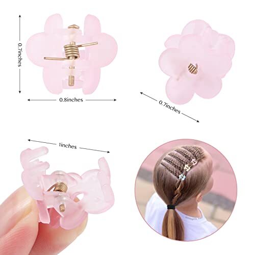 48Pcs Small Hair Claw Clips, Mini Hair Clips No-Slip Grip Spring color-48PCS
