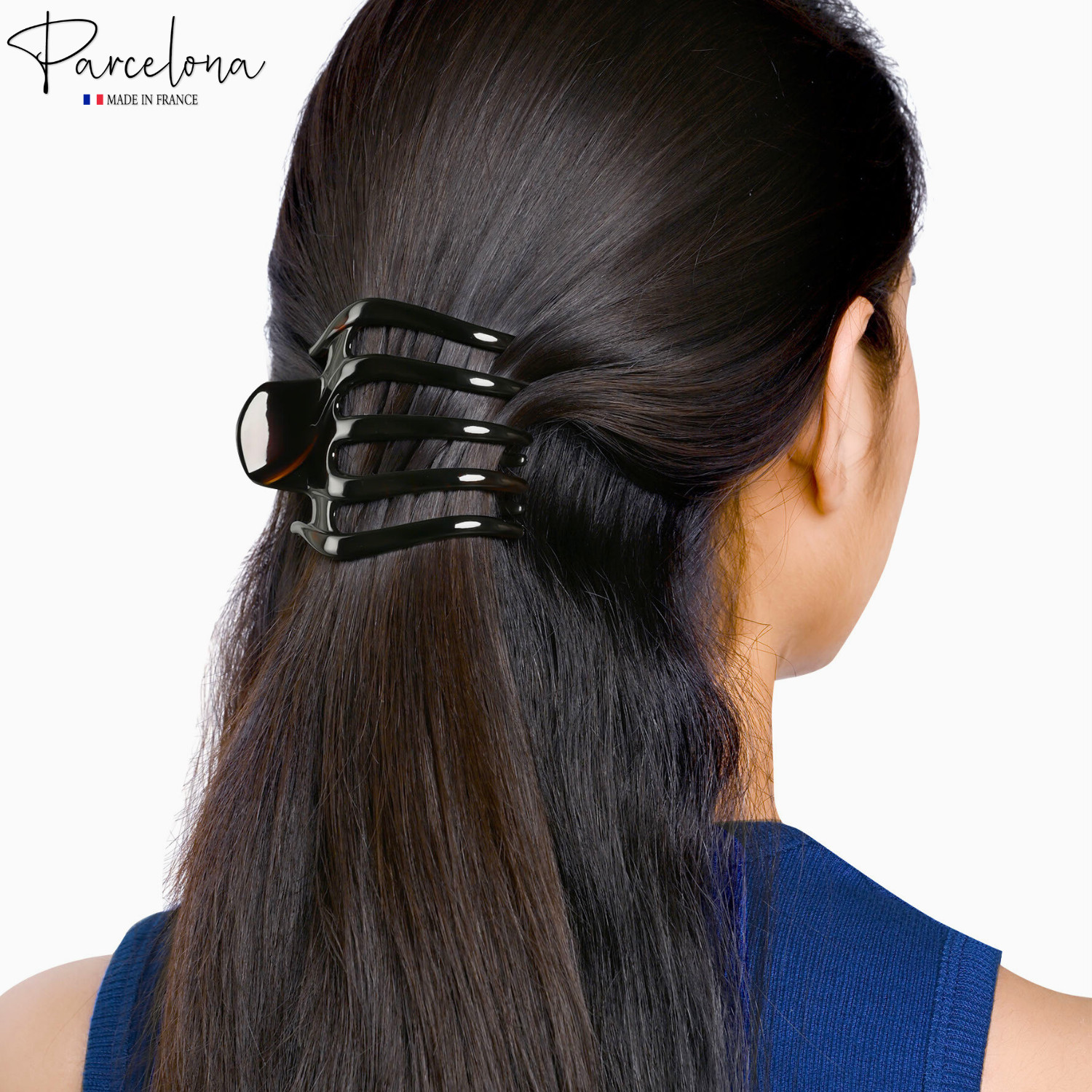 Parcelona French Octopus Hair Claw 3.25″ Tortoise Shell Cellulose Acetate Jaw