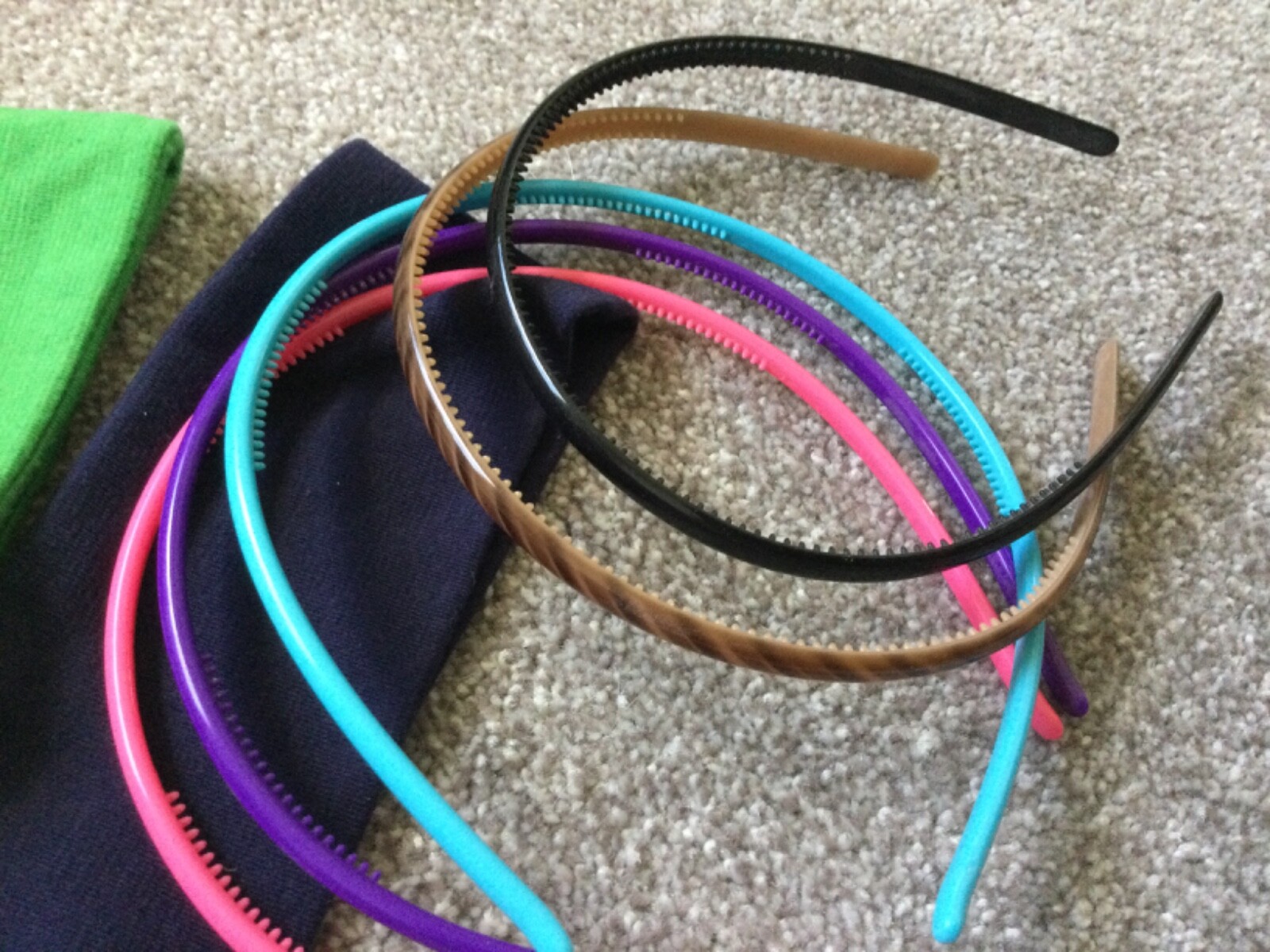 Hair bands accessories blue pink purple green