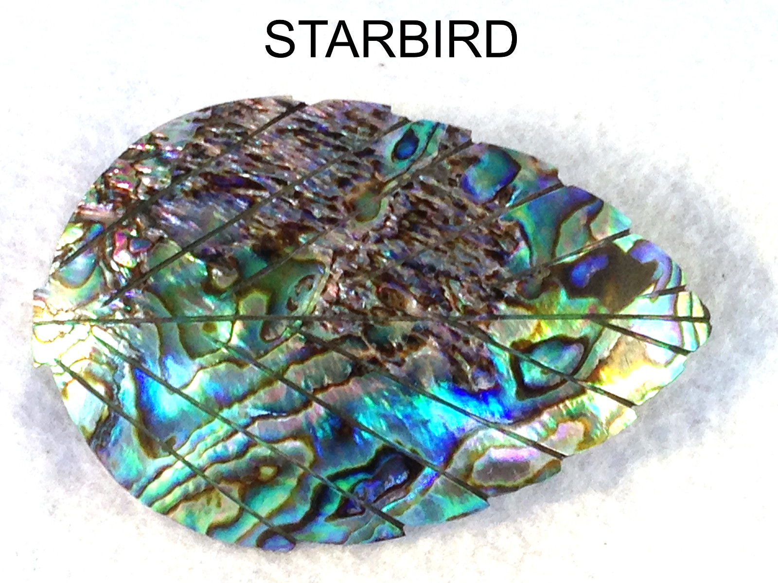 ABALONE BLUE PAUA SEASHELL HAIR BARRETTE 80’s VINTAGE