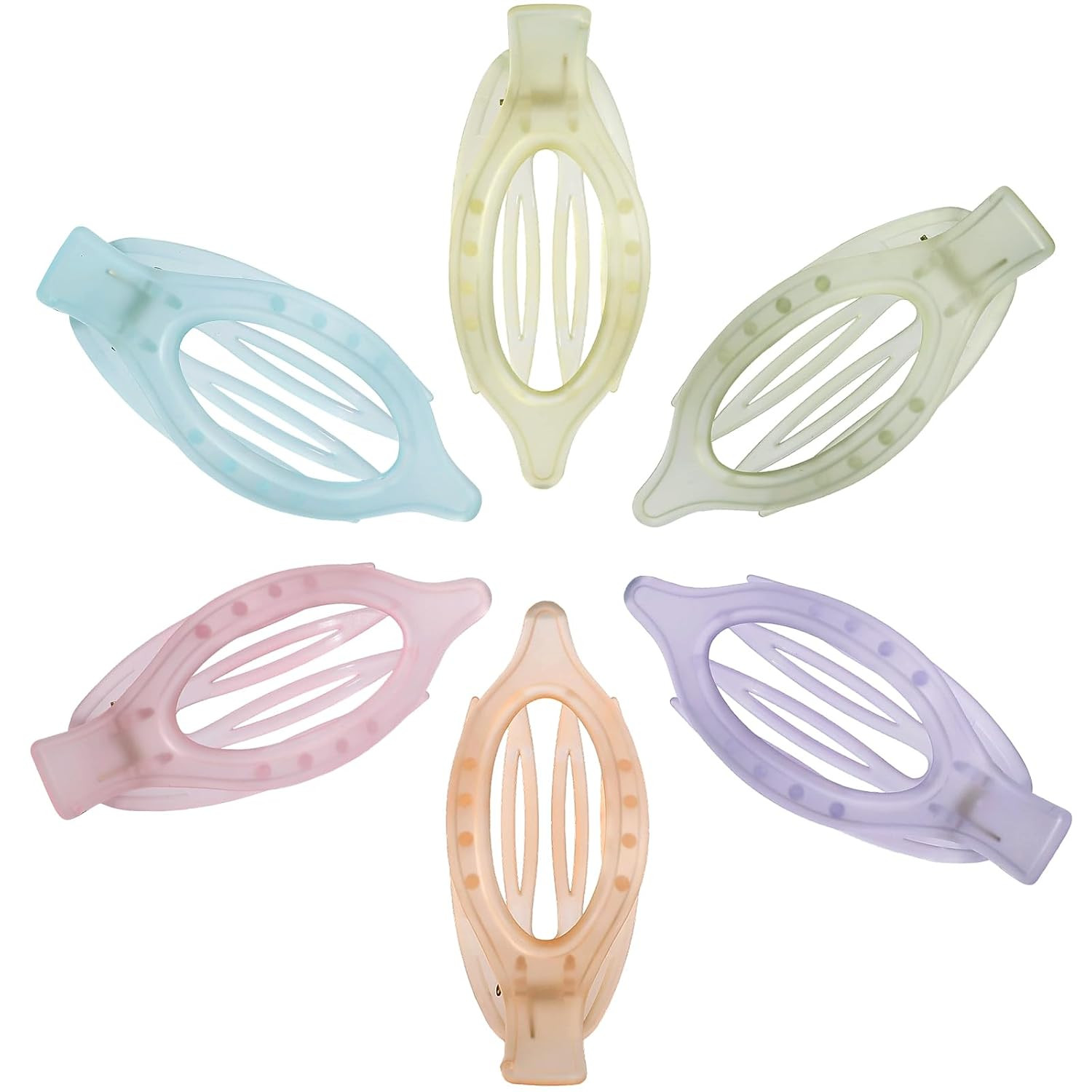 French Flat Hair Clips for Women – 6 PCS Strong Hold Claw Clips (Ice Cream)