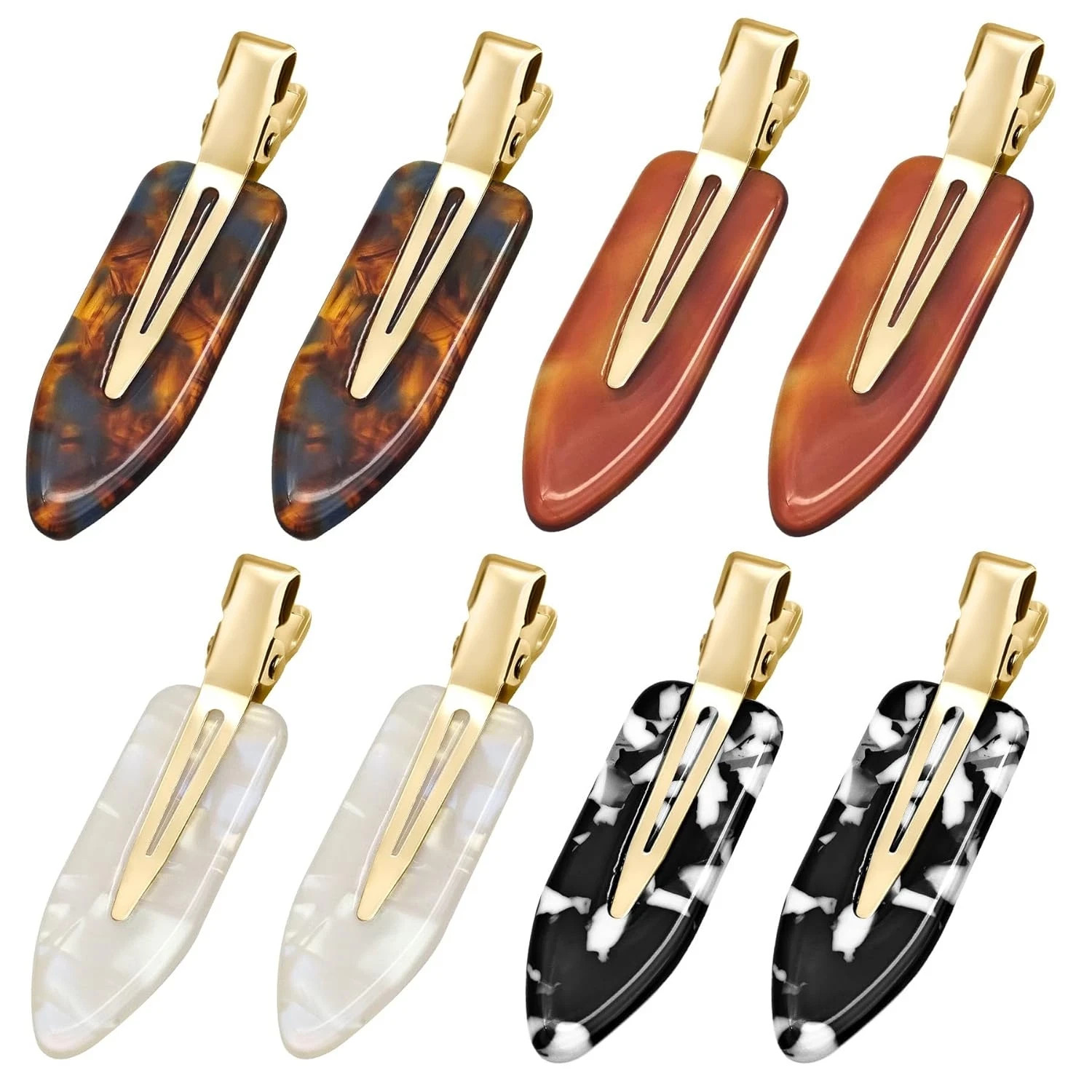 8 Pcs No bend Hair Clips No Crease Makeup Duckbill Clip No Dent Creaseless Flat