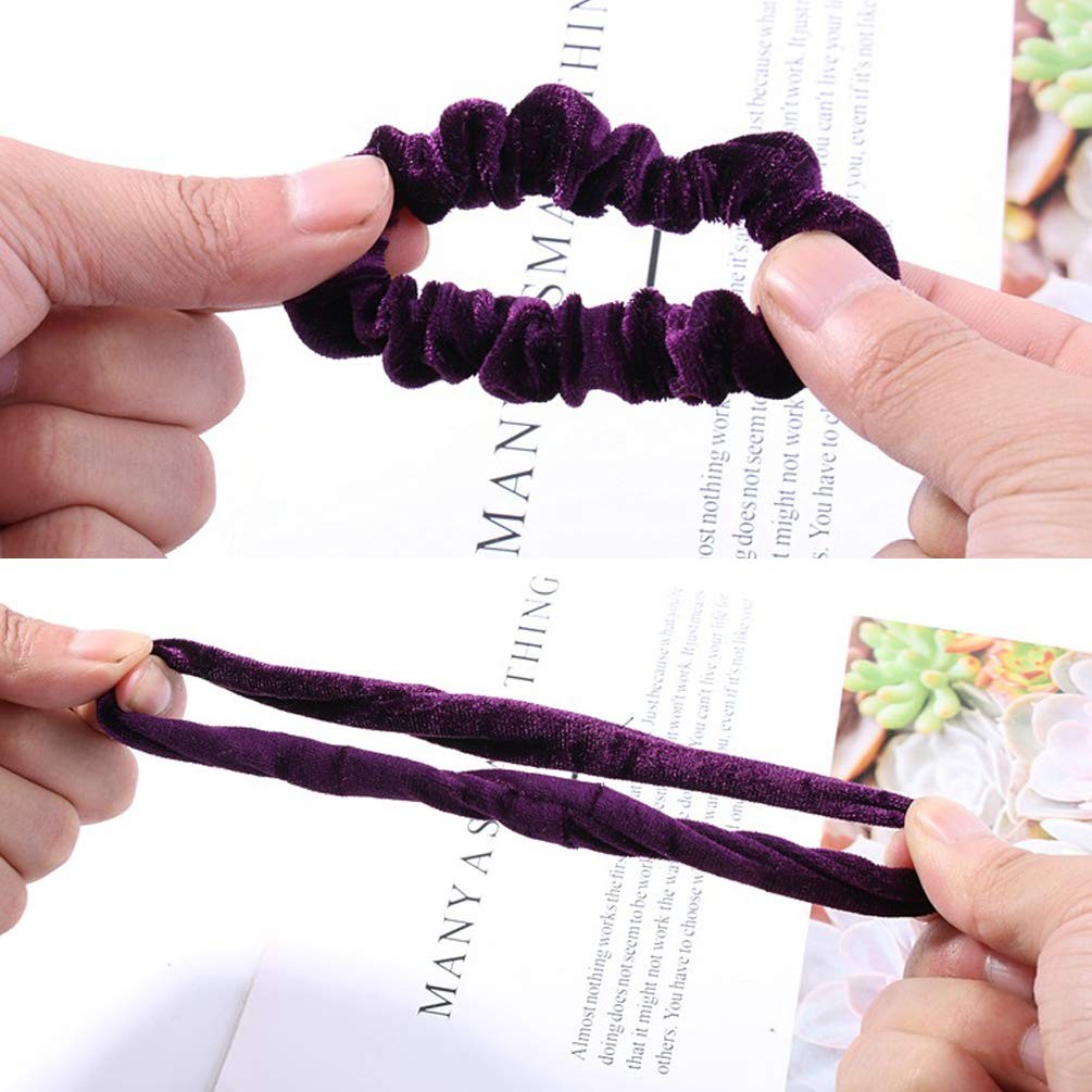 KINGMAS 10 Pcs Hair Ties 1 Count (Pack of 1), Set 10 – Velvet