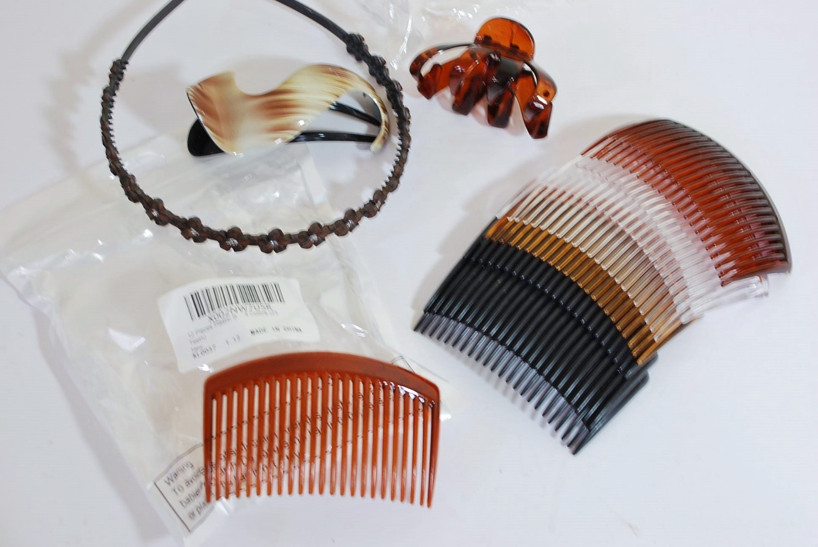 13 pcs Pack Women Plastic Hair Clips / Combs / Head Band Various Styles (b2)