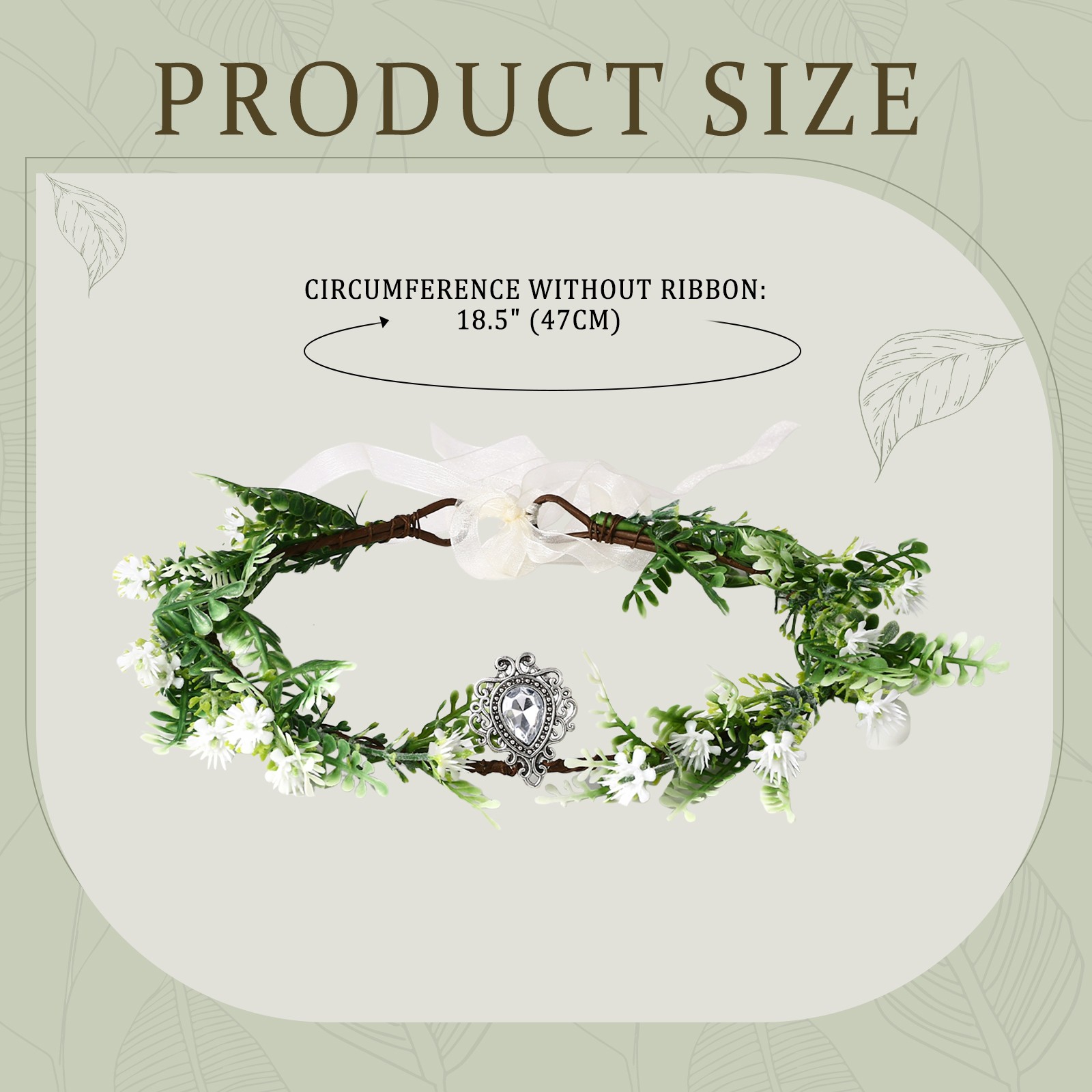 Women’s Fairy Woodland Flower Headpiece Crown Costume Accessories Adjustable