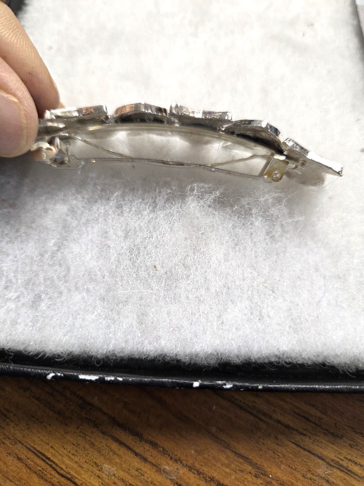 Vtg silver tone 6 Fish Hair Barrette