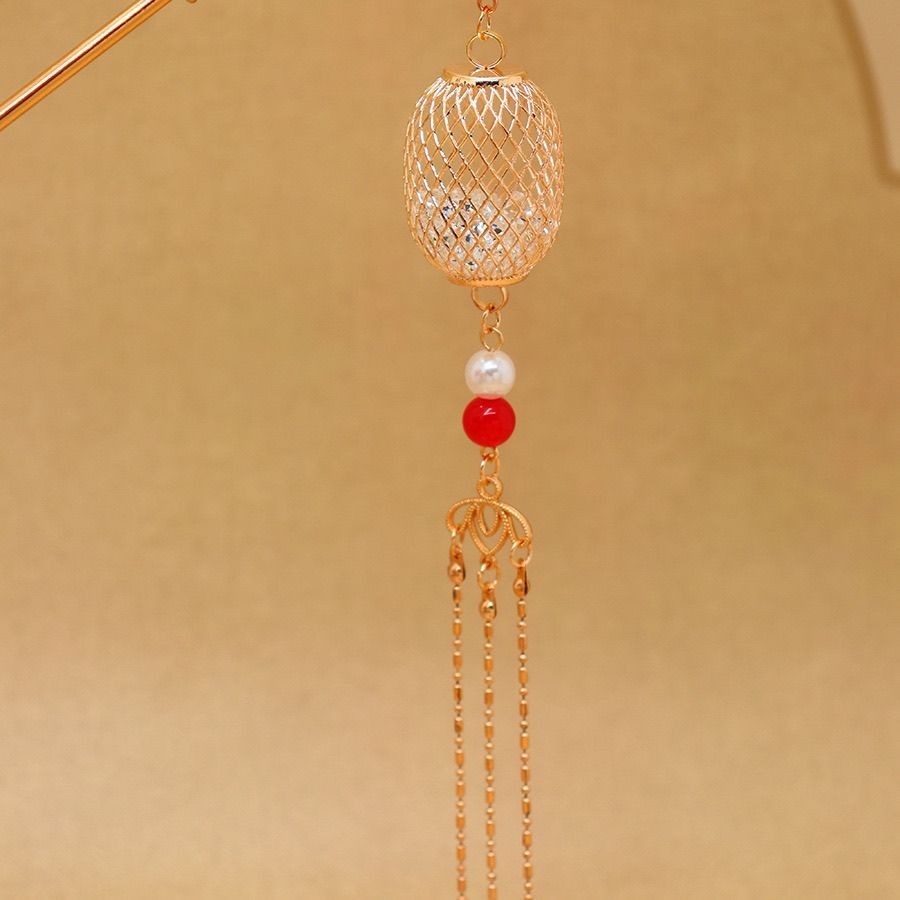 Dragon Phoenix Gold Wire Hairpin Chinese Style Tassel Hair Accessory