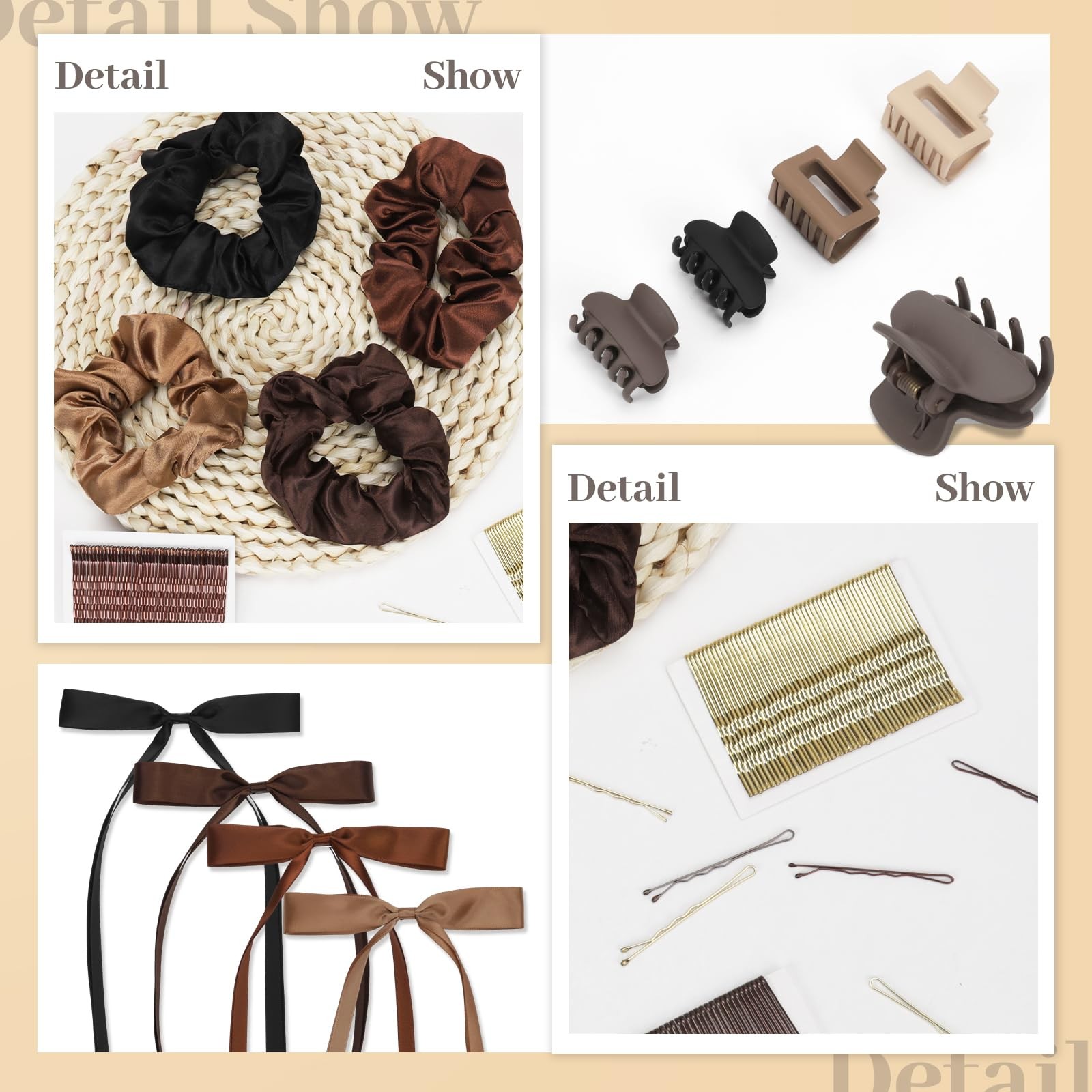860Pcs Hair Accessories Set for Woman, Bow Clips 1 Count (Pack of 1)