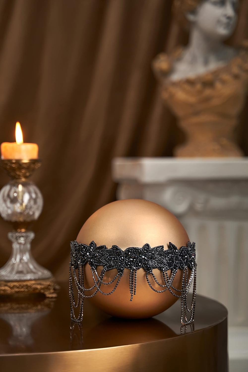 BABEYOND 1920S Flapper Headpiece Roaring 20S Headband Great Gatsby Headband Chai