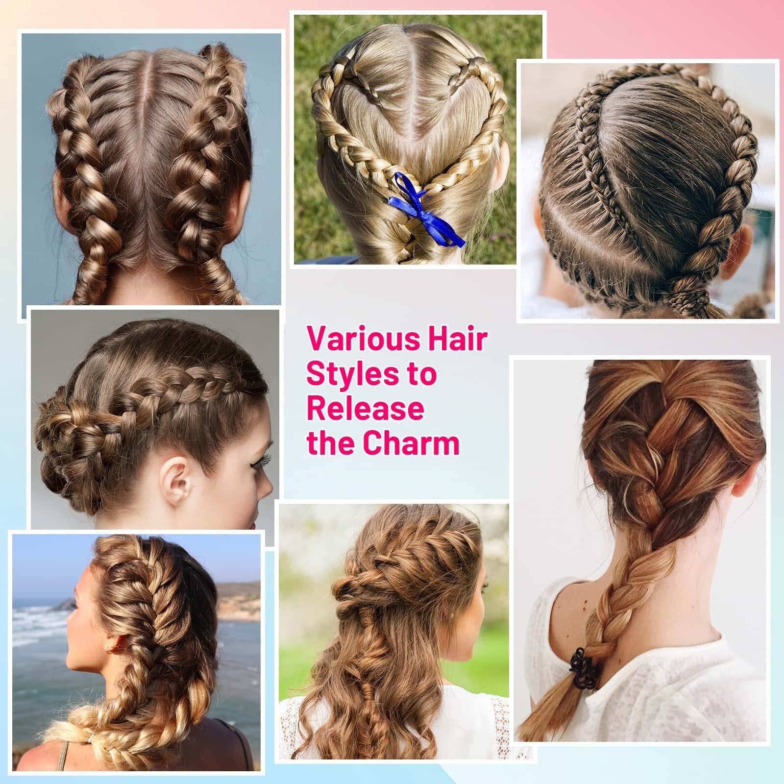 1510Pcs Small Hair Rubber Bands with Hair Loop Styling Tool Colorful Mini Hai…
