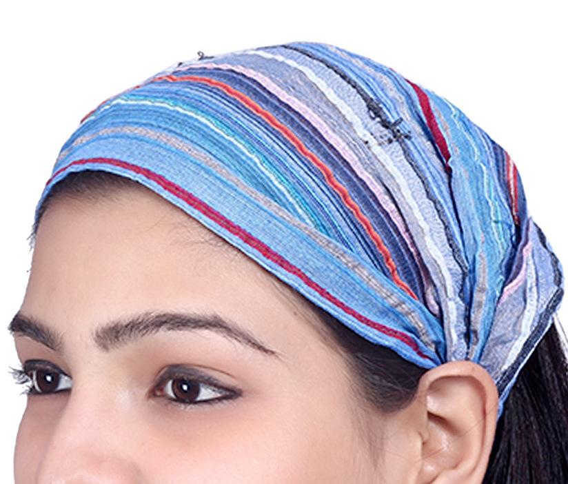 US STOCK 10 Pieces Women Cotton Headband Striped Wide Hairband Lot Bandana Yoga