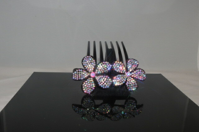 1 New Gorgeous Hair Comb W Shinny Crystals Hair Jewelry Accessories US Seller