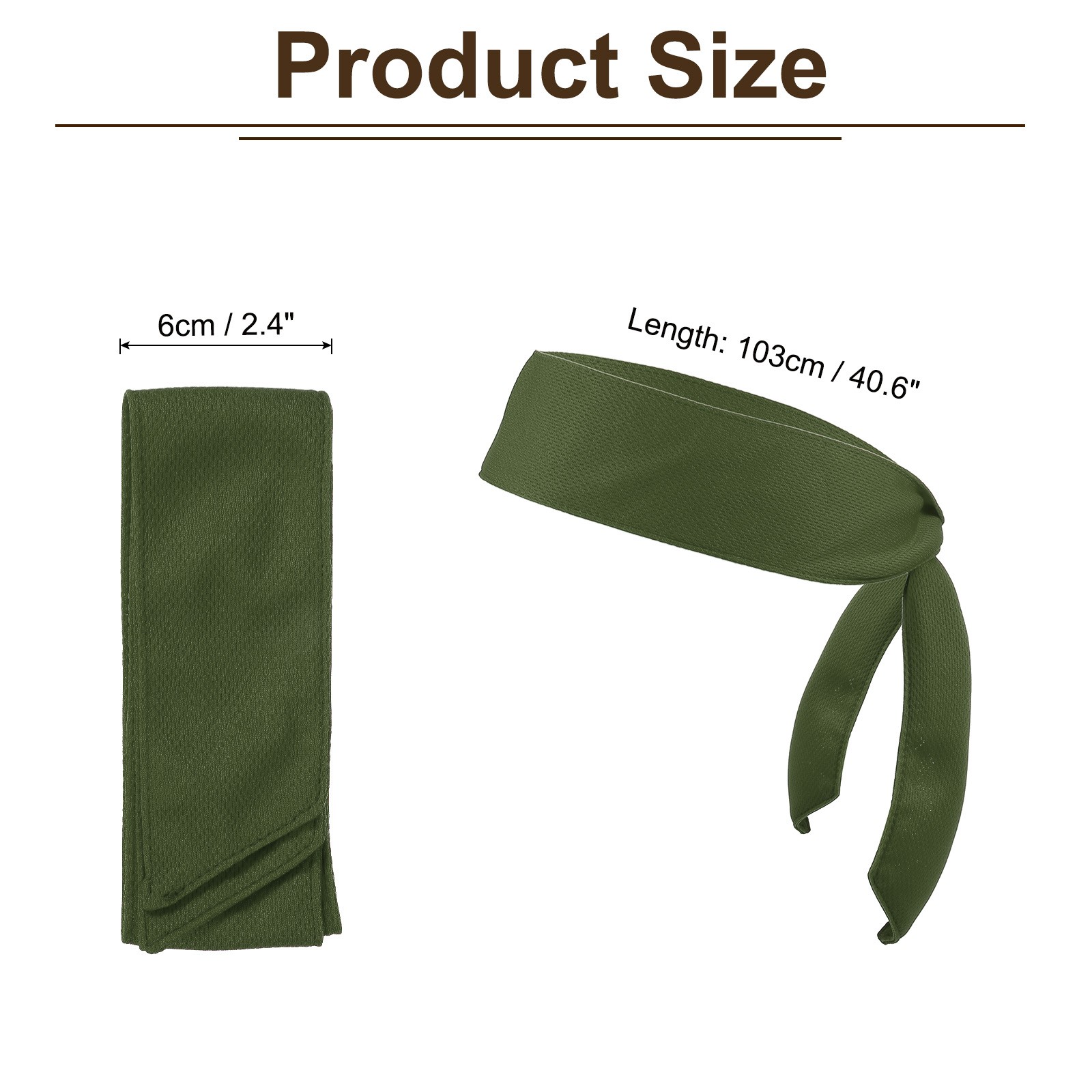 Head Ties Headband Ninja Karate Headband Sports Tie Back, Deep Green
