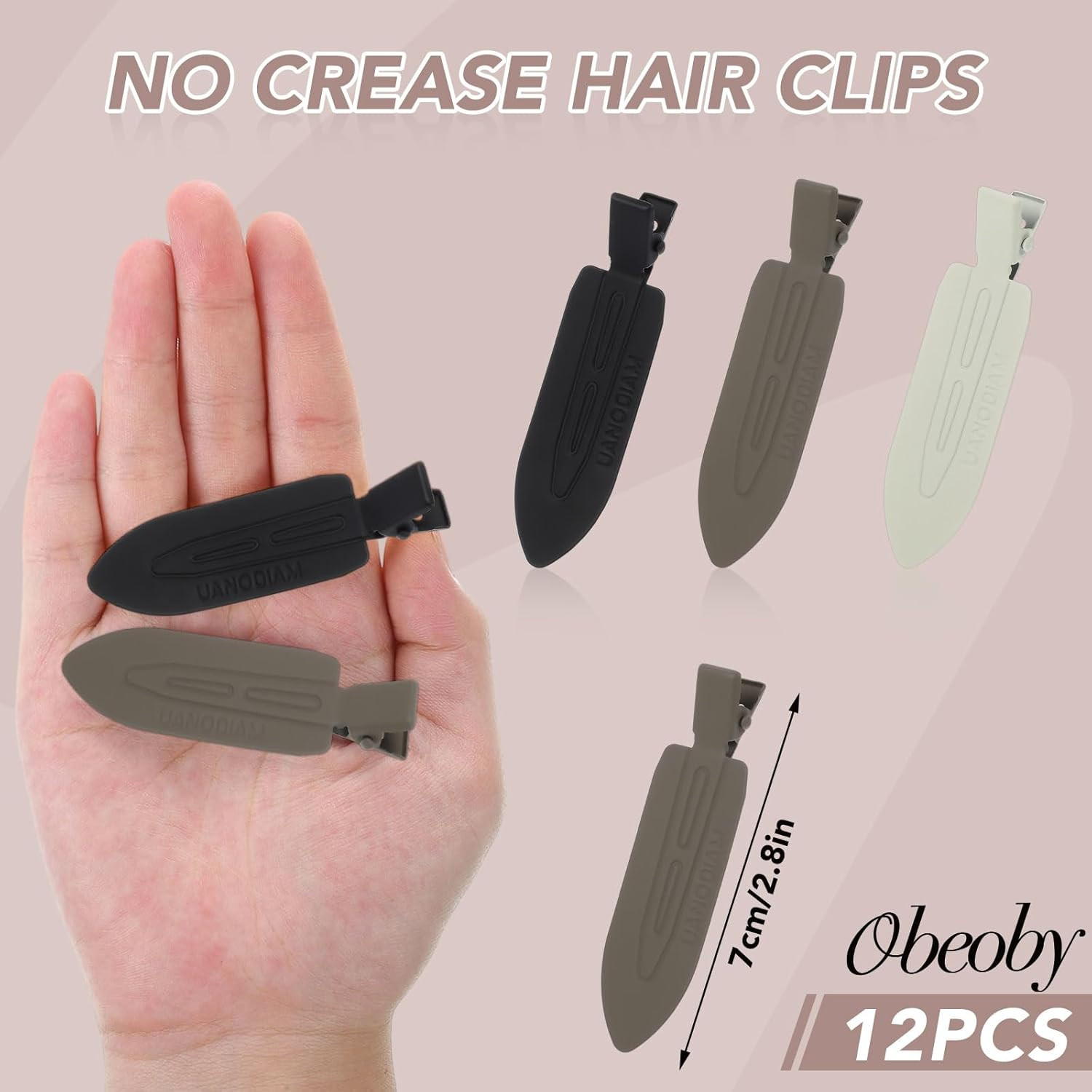 12 Pcs No Bend No Crease Hair Clips, Hair Clips Barrettes for Styling for Women