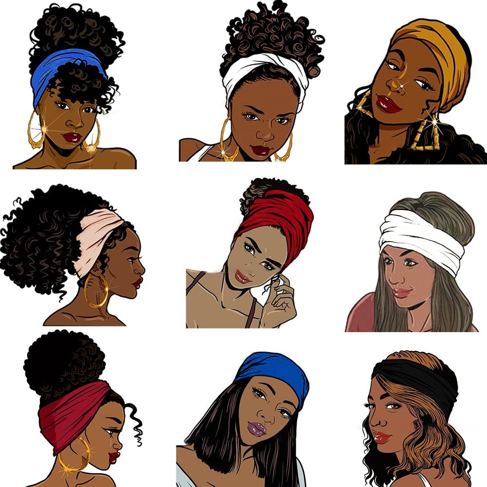 TERSE Headbands for Women 7” Extra Wide Head Bands Non Slip Boho Women’s Hair B