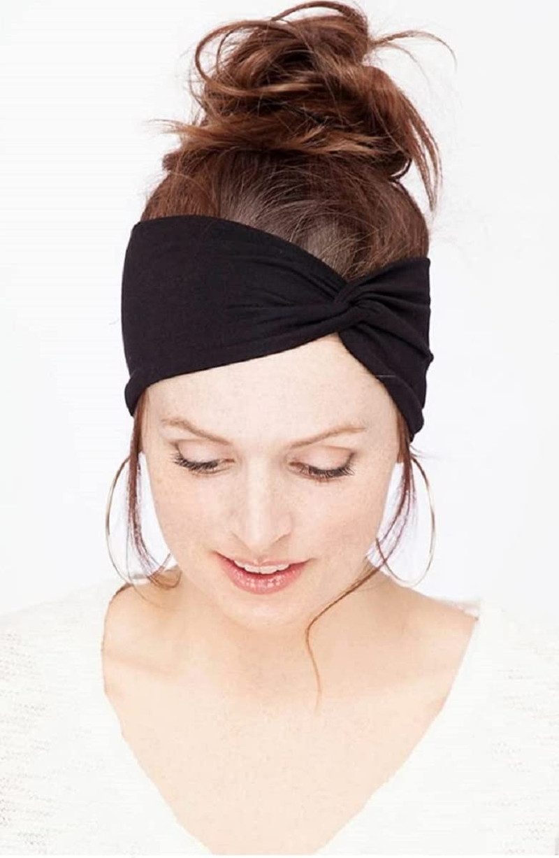 AKTVSHOW Headbands for Women – Soft Elastic Wide Hair Bands, Twisted Non-Slip Tu