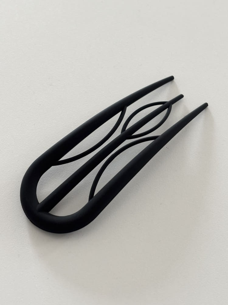 Korean Two-Prong Fork Hairpin – Tortoiseshell Resin Hair Stick, Bi-nyeo Style