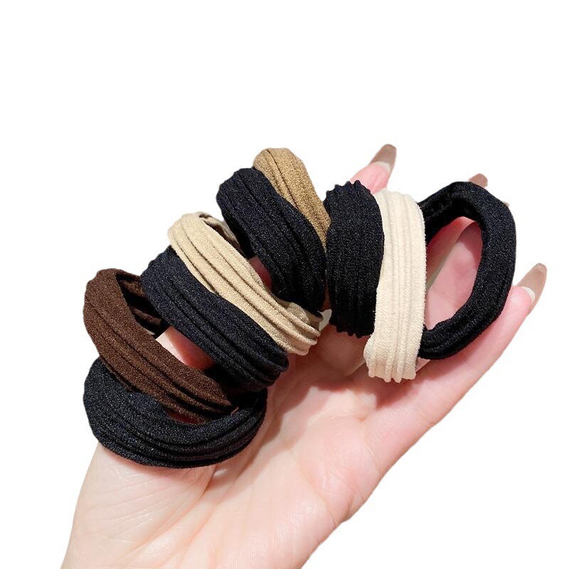 10Pcs Bold Elastic Hair Ties Band Rope Ponytail Scrunchies Hair Holder for Girls