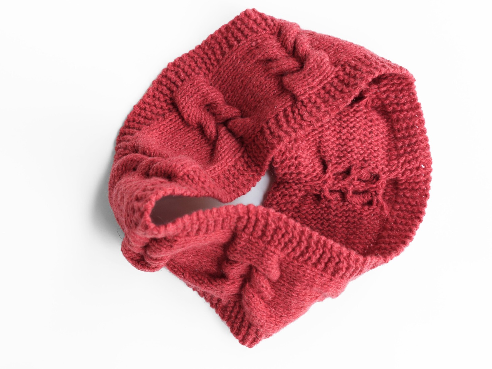 Wool On Skin – 100% Cashmere Handmade Red Headband
