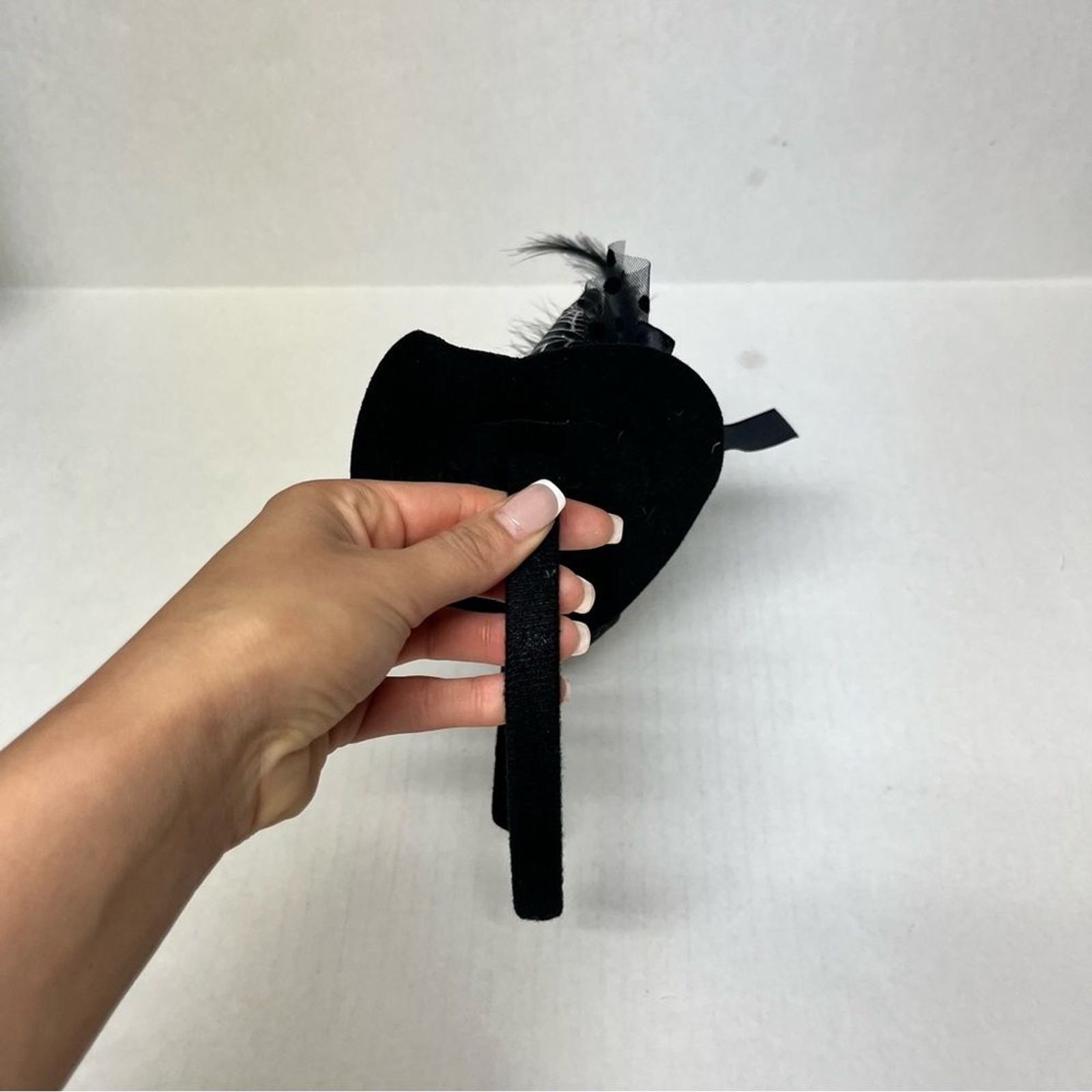 witch hat Halloween headpiece feather lace fascinator gothic witchcore cosplay