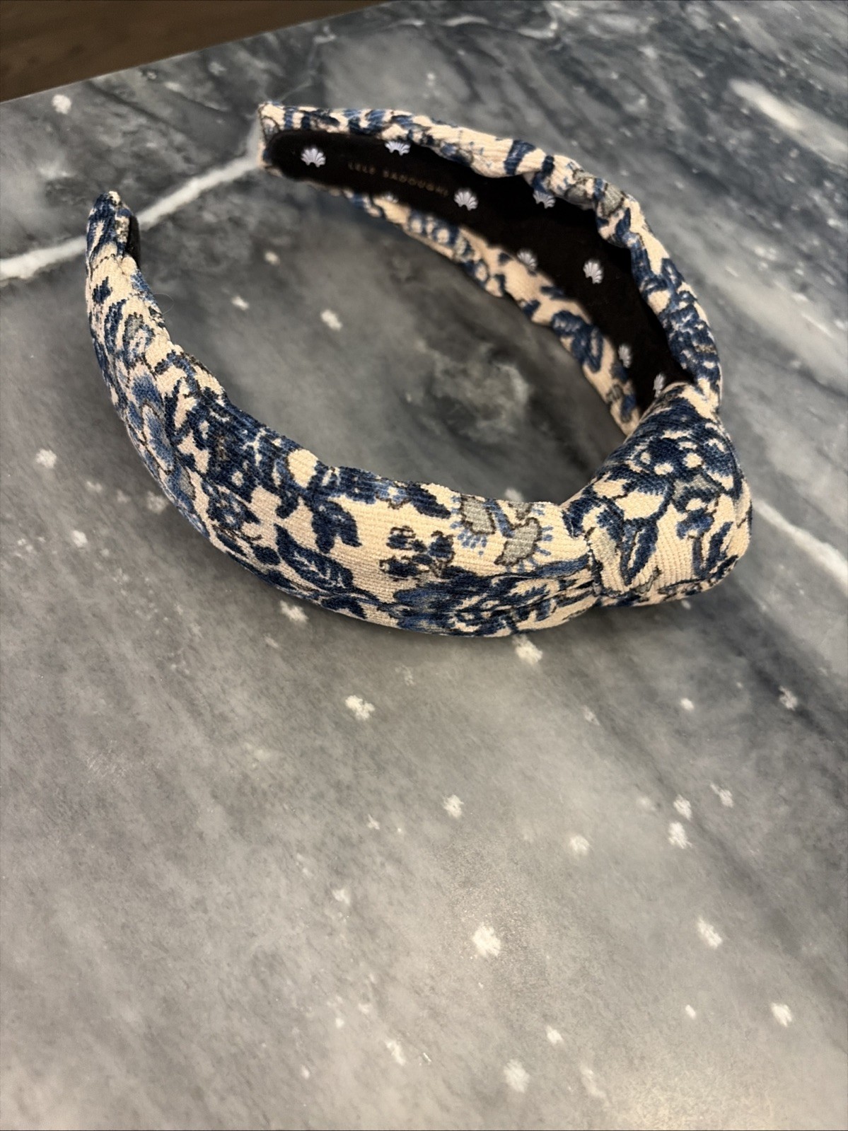 Lele Sadoughi Indigo Fields Corduroy Knotted Headband – Excellent condition