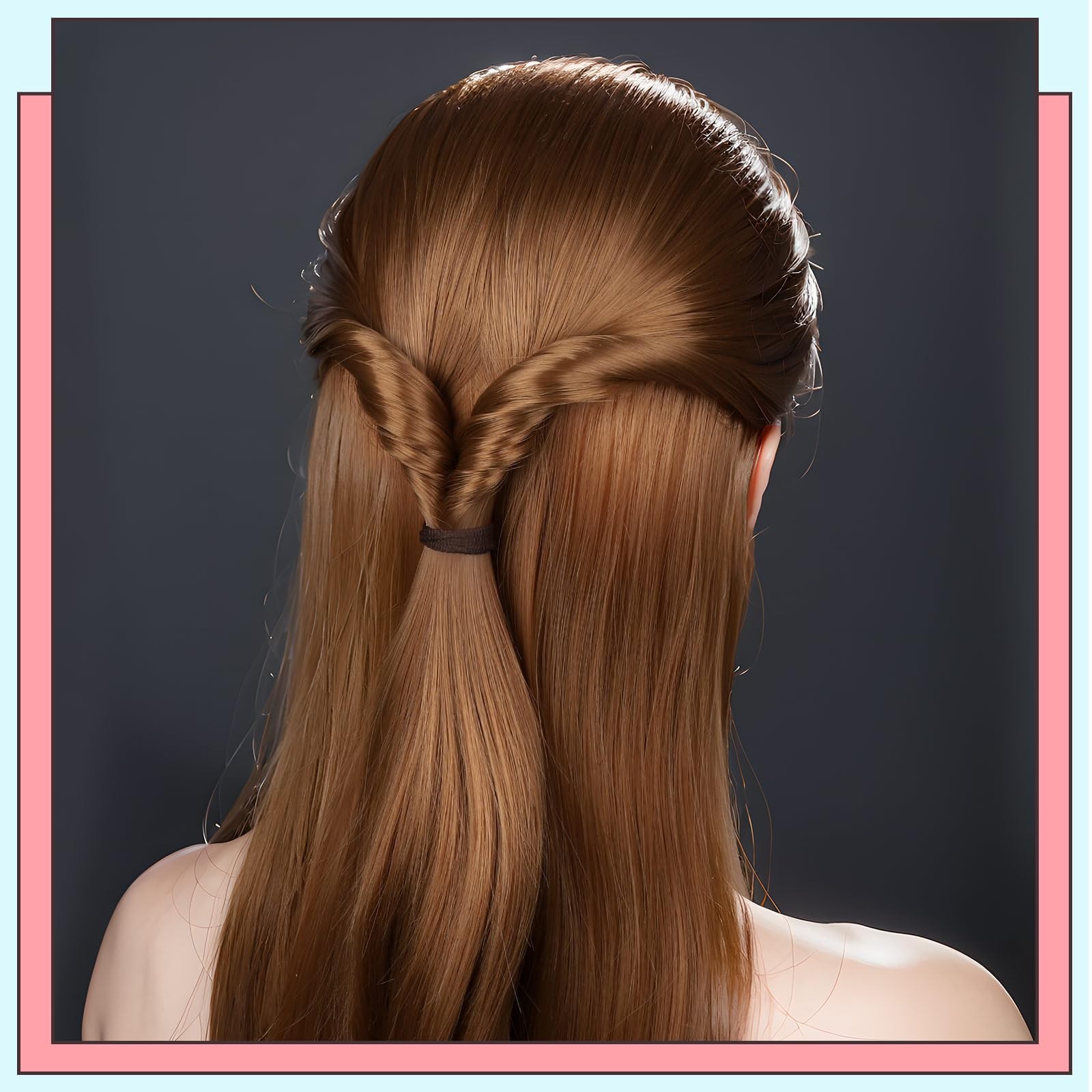 4pcs Pony Hair Tail Tools, 2 Pairs Hair Loop Styling Tool Hair Flipper Pull T…