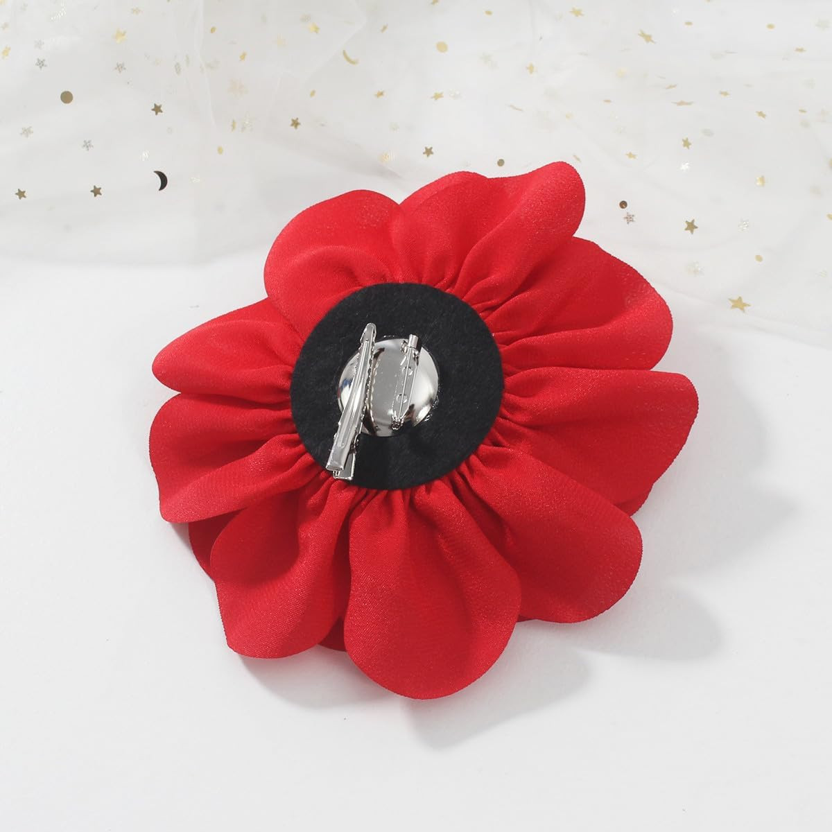 Large Rose Flower Brooches and Pins for Women | Rose Flower Hair Clips for Women