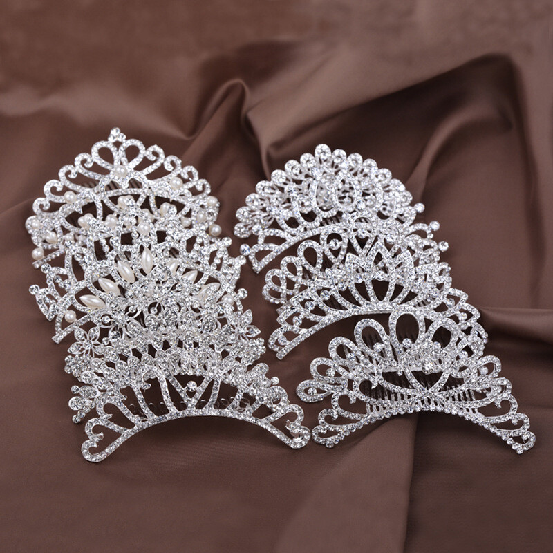 Hair Jewelry Crystal Bridal Tiaras Princess Crown For Women Wedding Bridal Comb