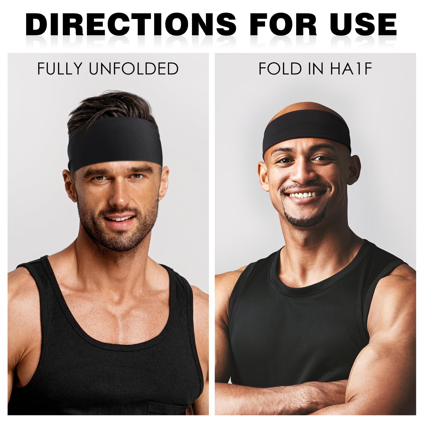 7 Pack Sports Headbands for Men, Sweat Absorbent Non Slip Elastic Headband, Q…