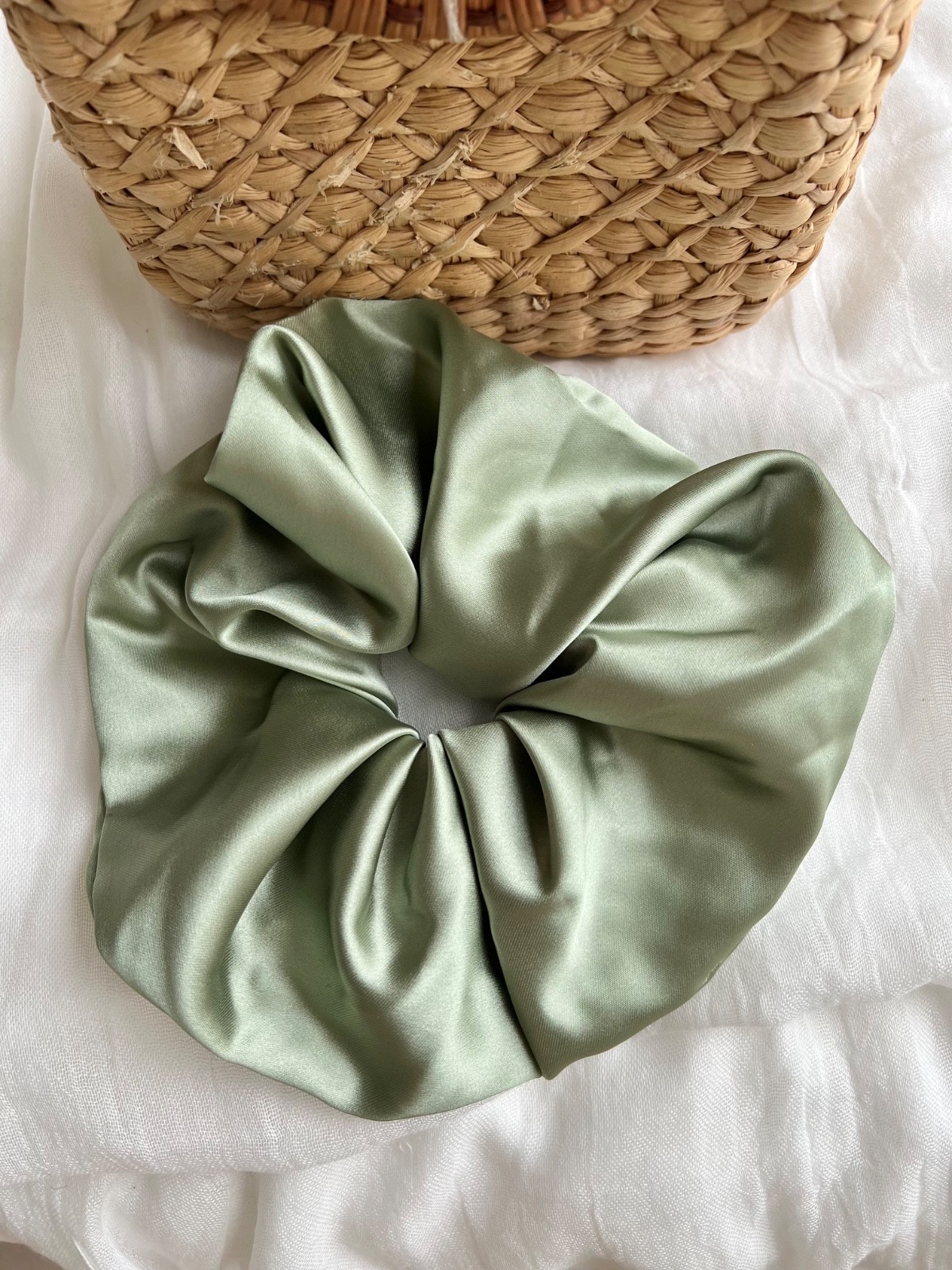 Set of 6 Satin Hair Scrunchies Soft Silk Feel Hair Ties Colorful Hair Accessorie