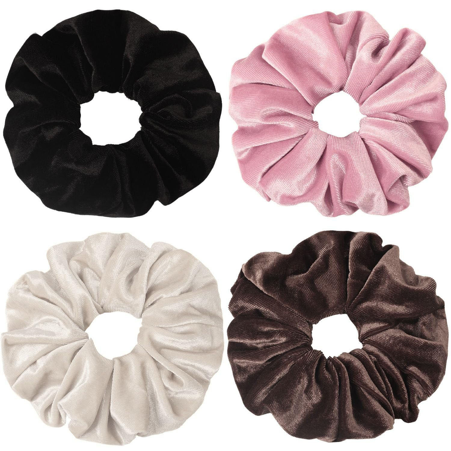 Velvet Scrunchies for Women, Big Hair Scrunchies for Thick Hair, Jumbo Elastic S