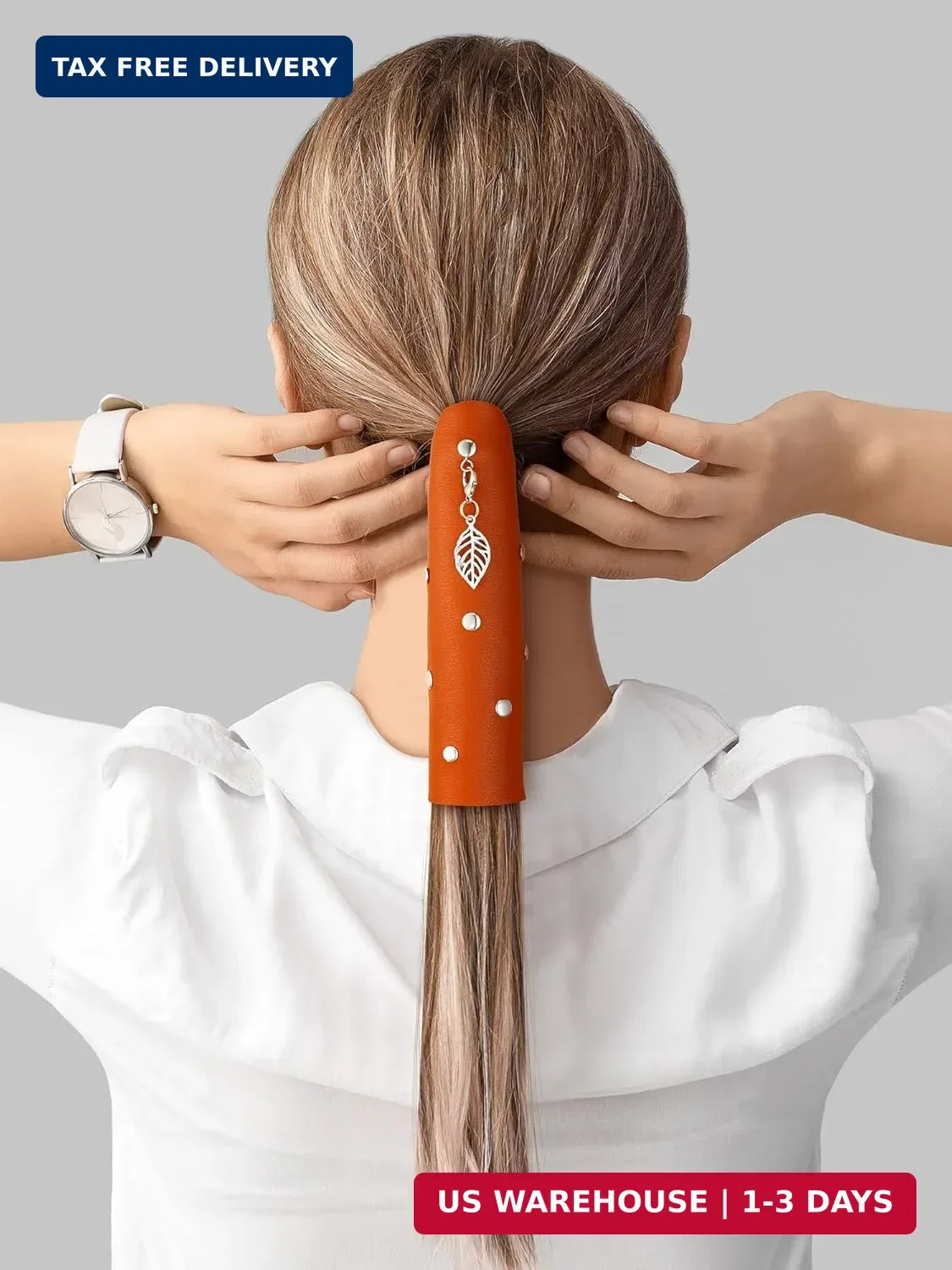 Yinkin 4 Pcs Leather Hair Wrap Motorcycle Ponytail Hair Wrap Ties for Woman PU P