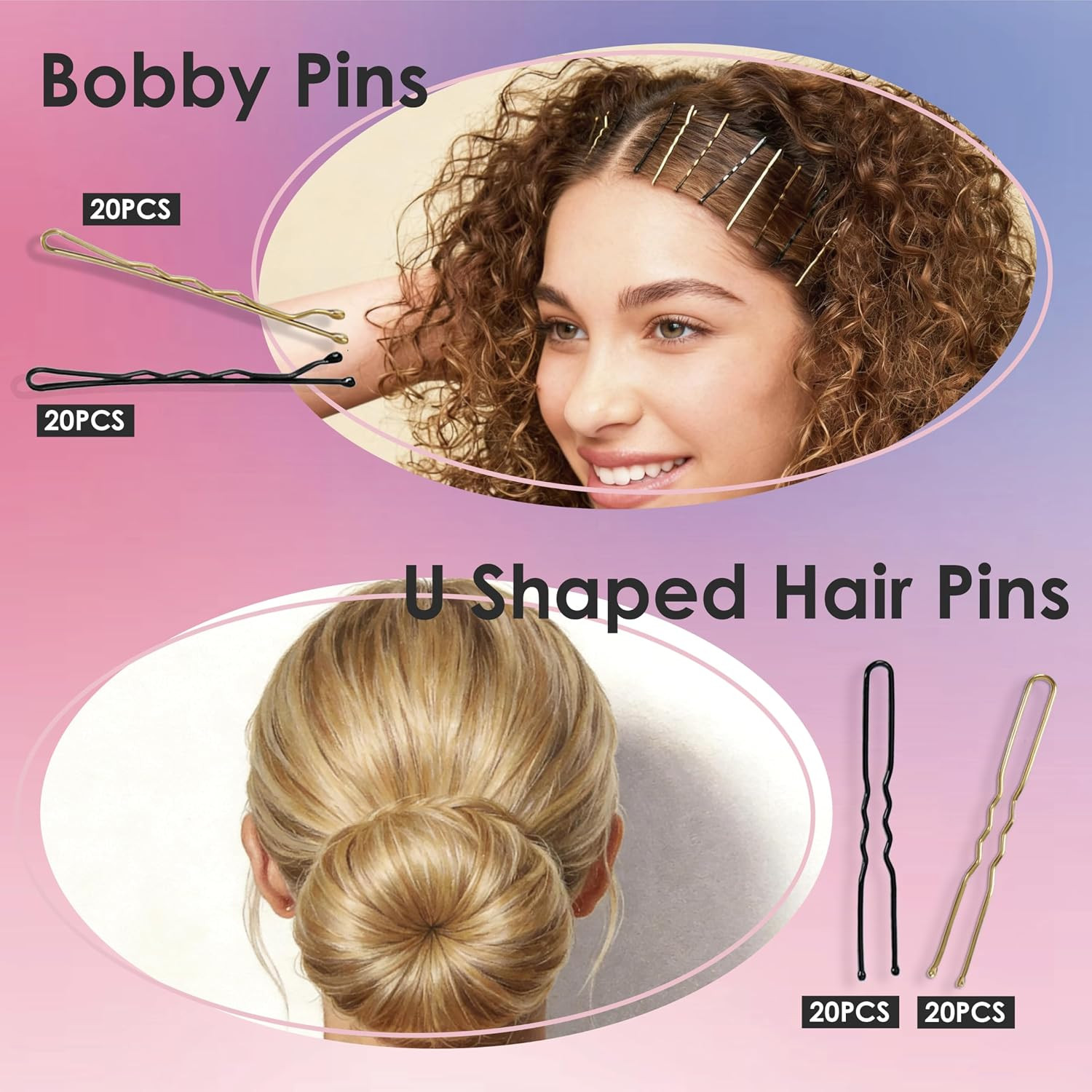Hair Accessories Kit, 160Pcs Hair Clips for Women Girls Dance Ballet Cheerleadin