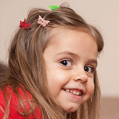 50Pcs Butterfly Hair Clips Multi-color 50 Count (Pack of 1) 1-Matte Colors