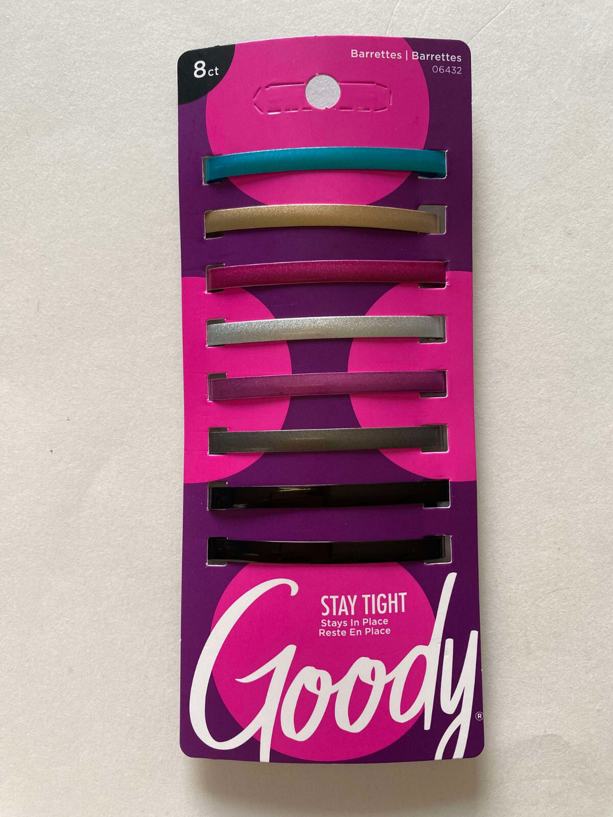 Goody Barrettes pack ( 8 pcs ) 06432 Hair women barrette multicolor Stay BLUE