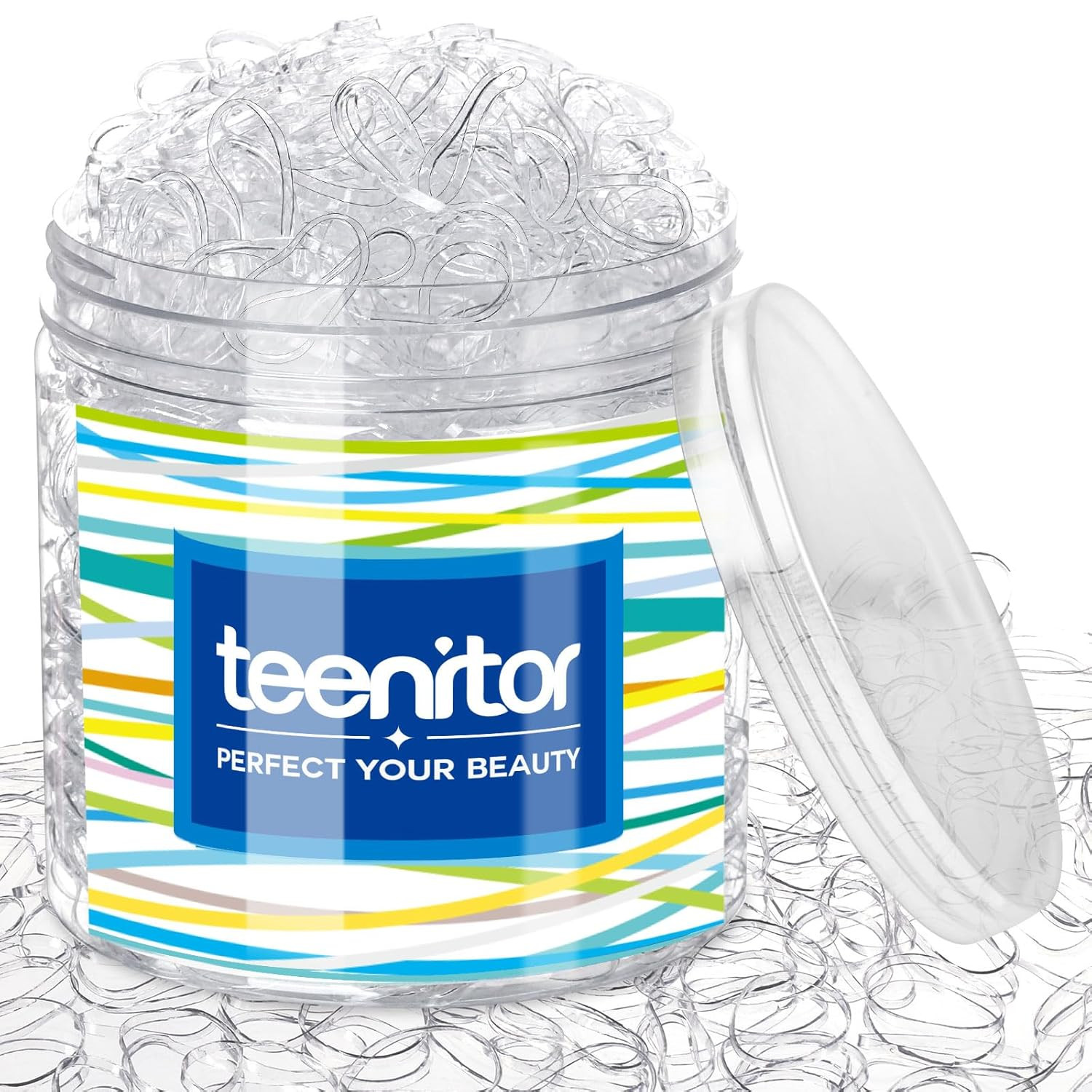 Clear Elastic Hair Bands, 2000pcs Mini Hair Rubber Bands, Hair Ties, Soft Hair E