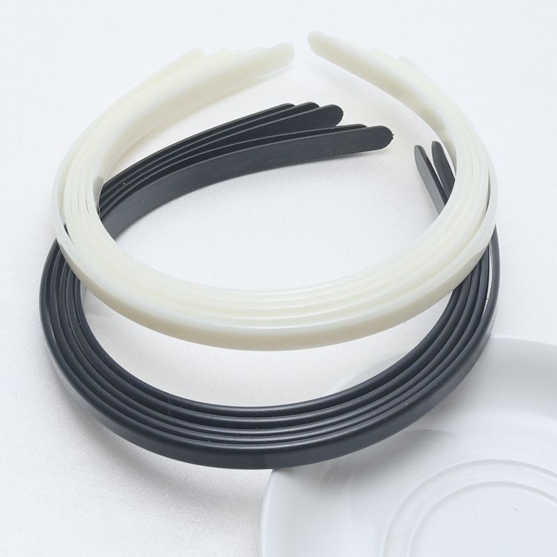 Solid Plastic Hairbands-10 ABS Headbands Women Styles Casual DIY Hair Accessory