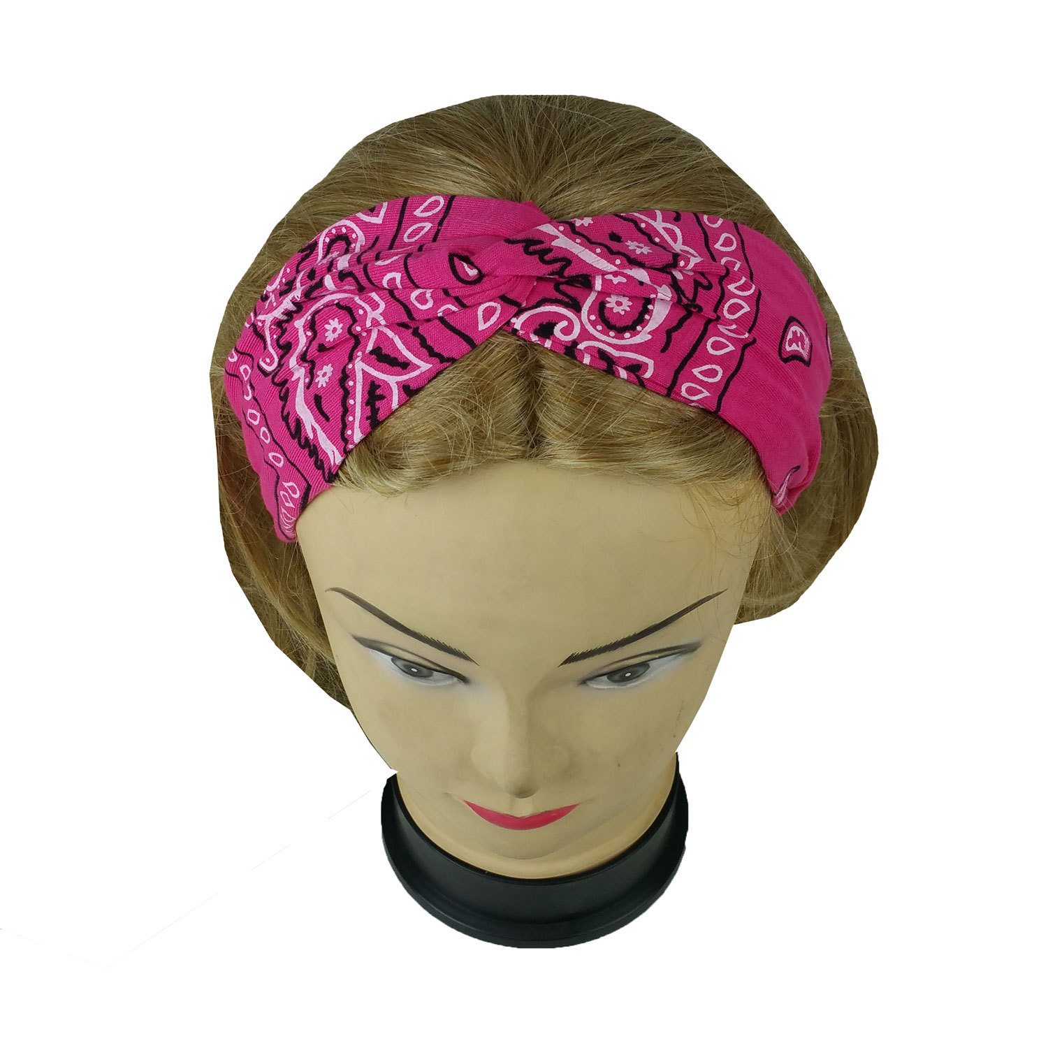 Bandana Headband Sports Yoga Hair Wrap Paisley with Elastic Hairband Women Teen