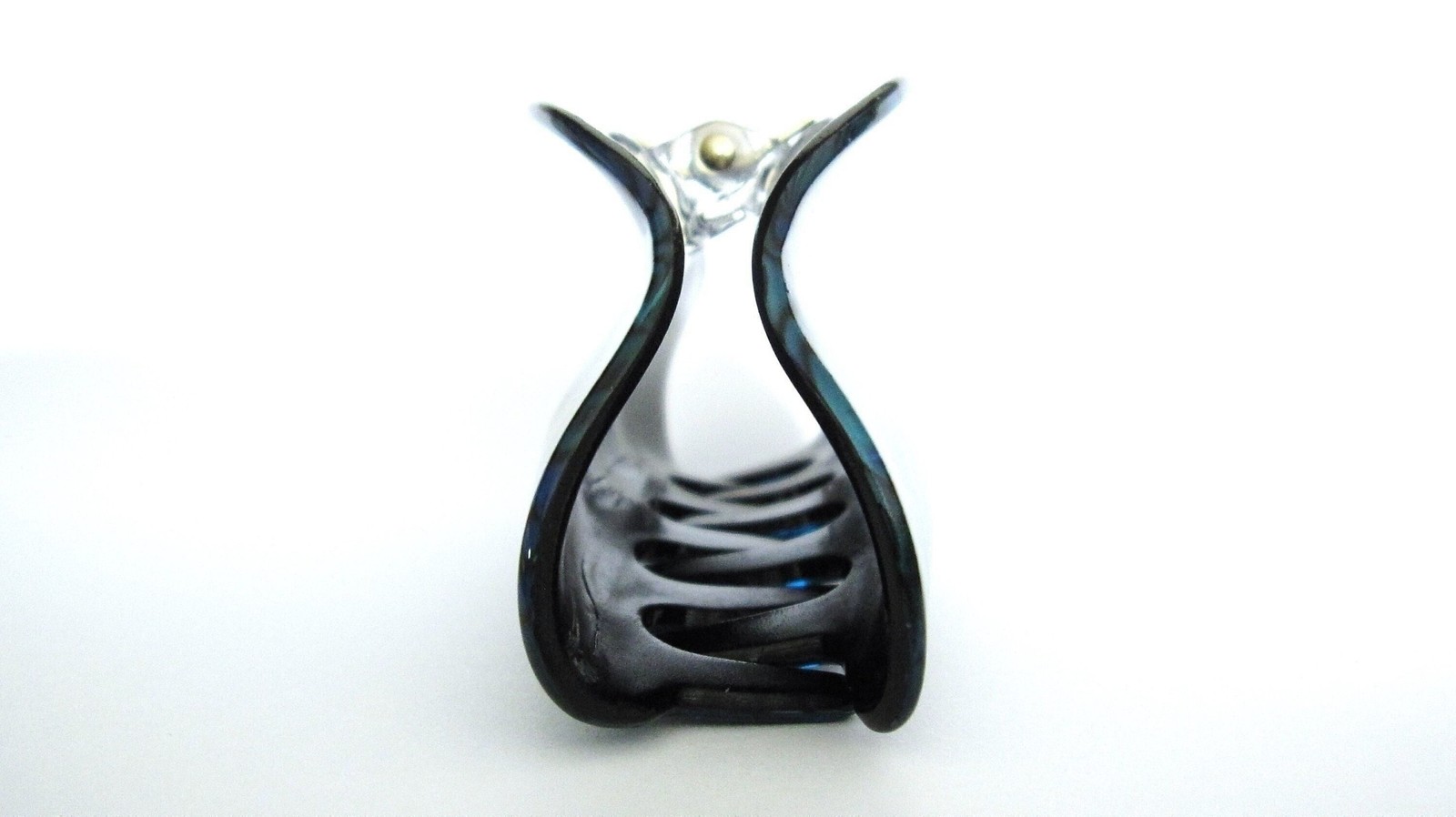 Abalone sea shell effect blue green hair claw clamp clip
