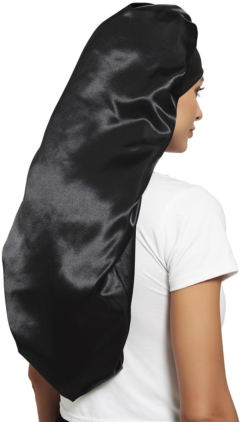 Soft Elastic Band Satin Bonnets for Women, 3 Pcs Silky Head Scarf Hair Wrap for