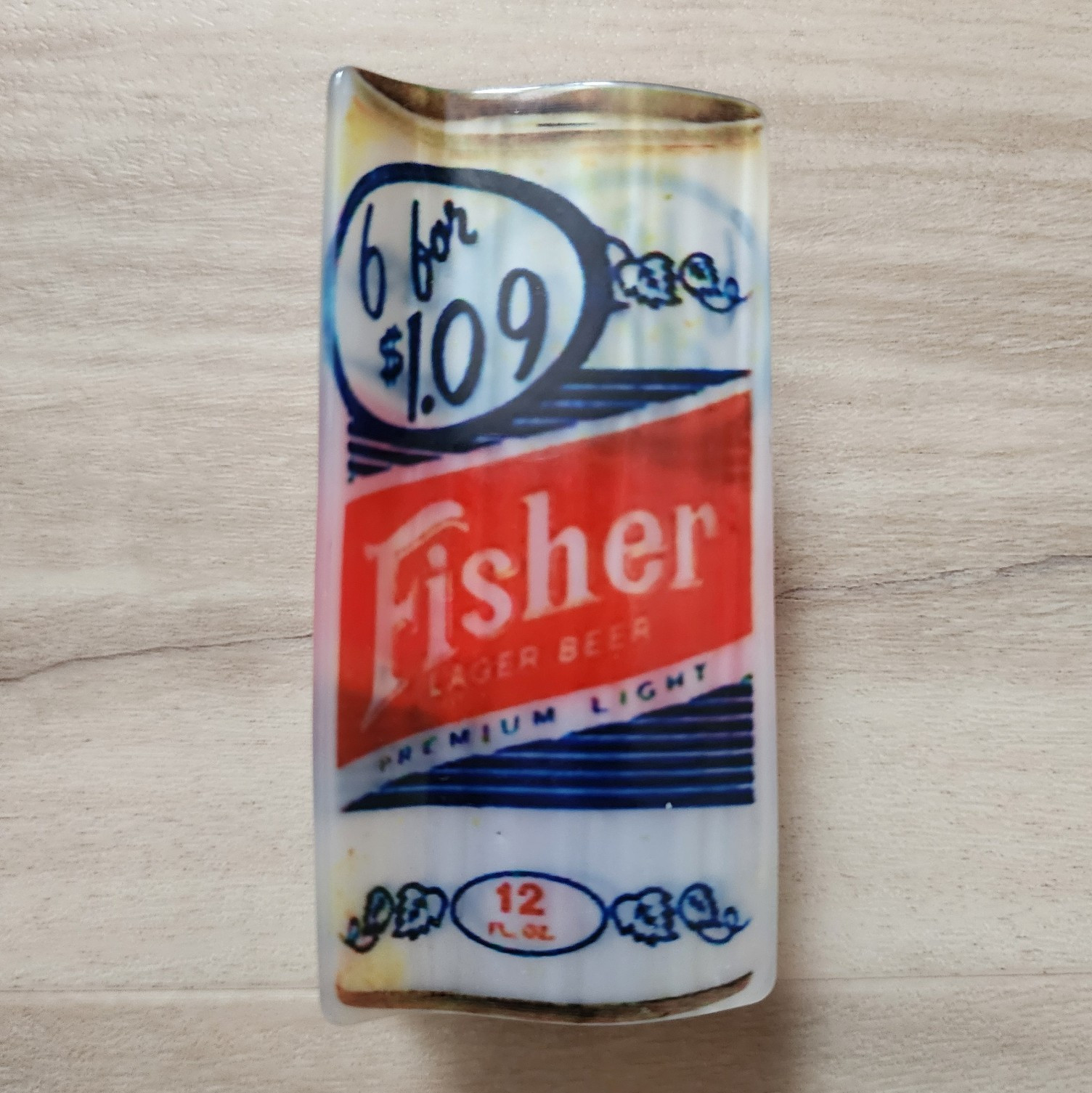 Fisher Lager Beer Logo Hair Claw Clip, White Red Blue Women Hair Accessory
