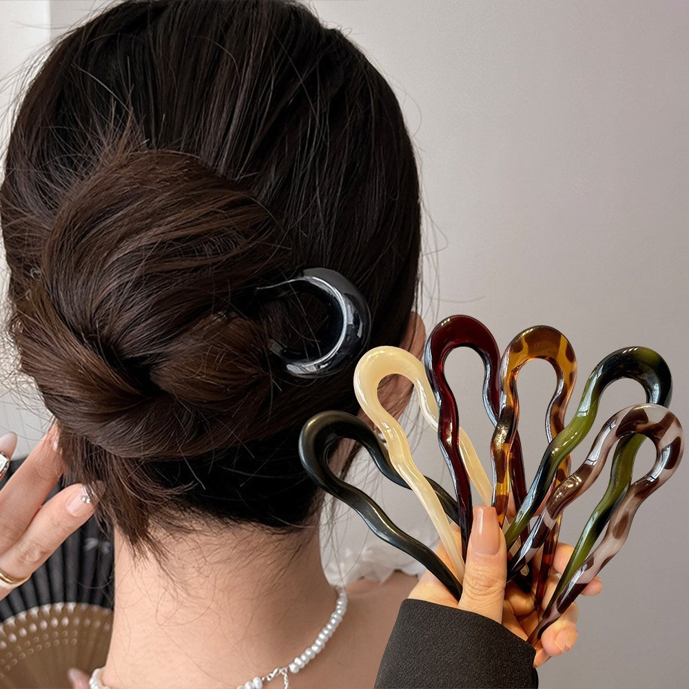 Women U Shaped Hairpin French Style Hair Pin Hair Stick Hair Fork Stick Pins NEW