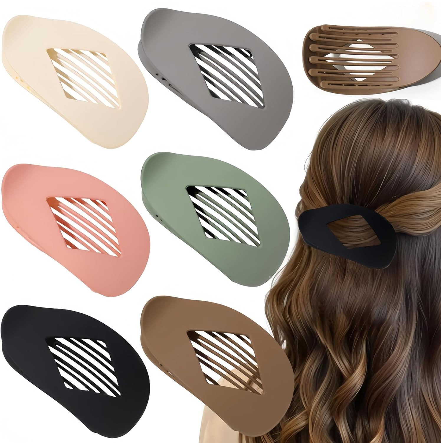 6 Pack Flat Hair Clips for Women – Non-Slip Duckbill Hair Barrettes for Thick &