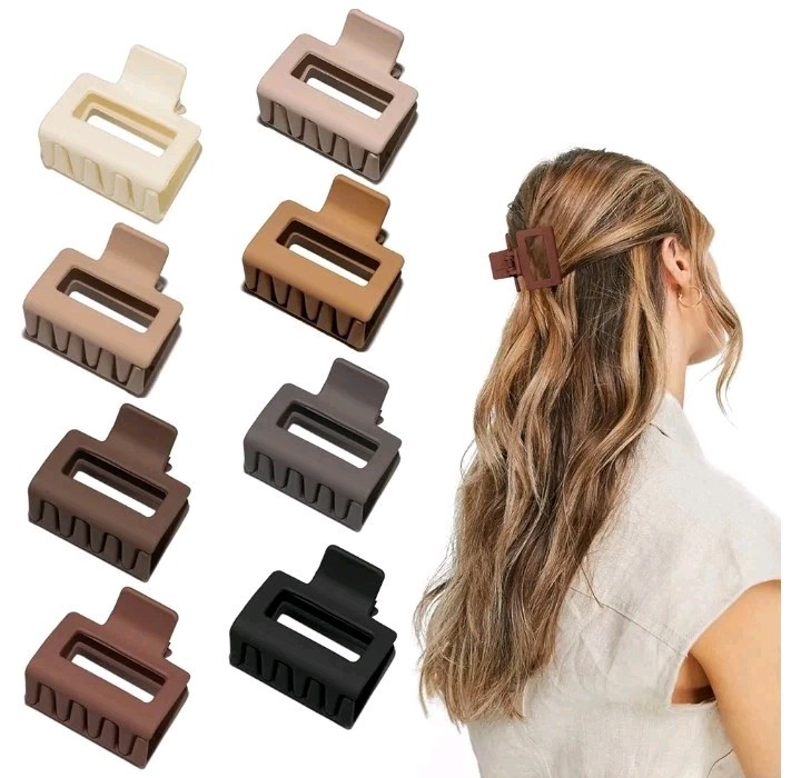 Medium Claw Hair Clips Women Girls, 2″ Matte Small Clips 8 Pack Lot Of 4. 80