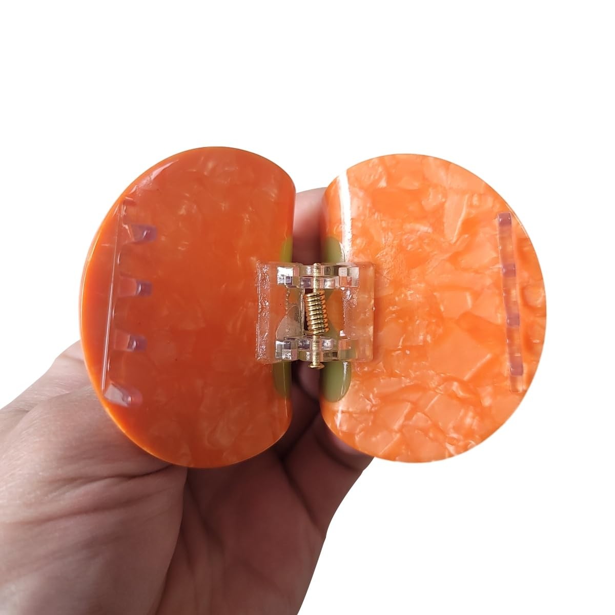 Orange Persimmon Hair Clip,Acetate Claw 1 Count (Pack of 1),
