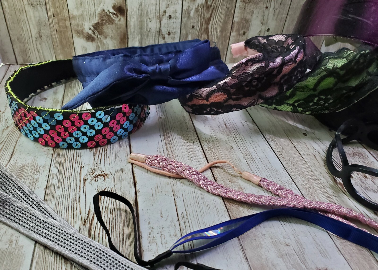 HUGE LOT Headbands Sequins Lace Green Pink Purple Blue Claire’s Icing Goody