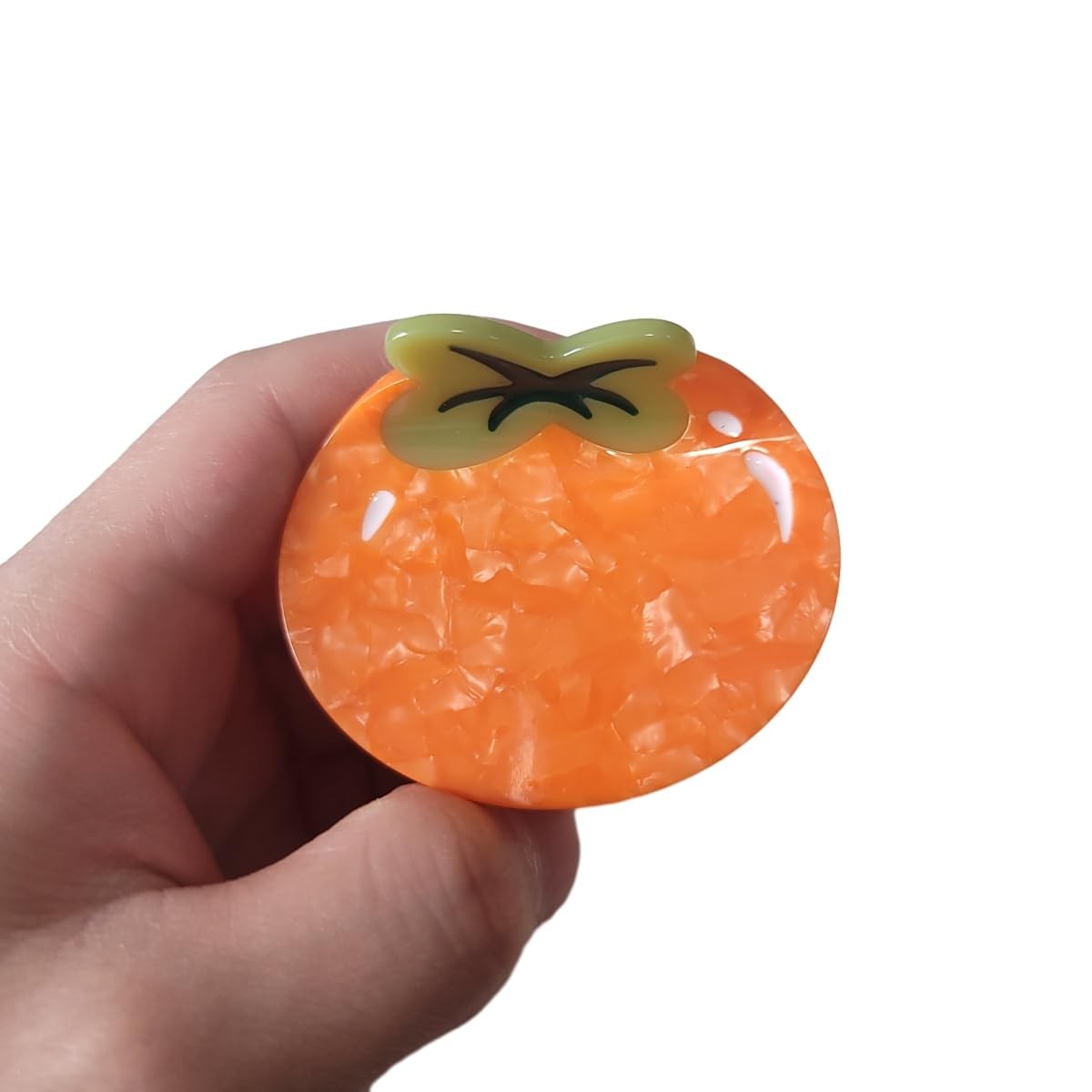 Orange Persimmon Hair Clip,Acetate Claw 1 Count (Pack of 1),