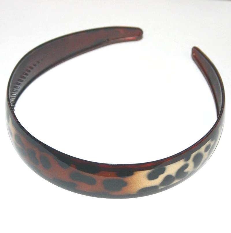 Headband Women Brown Safari Cheetah Leopard Animal Print Spot New Made in France
