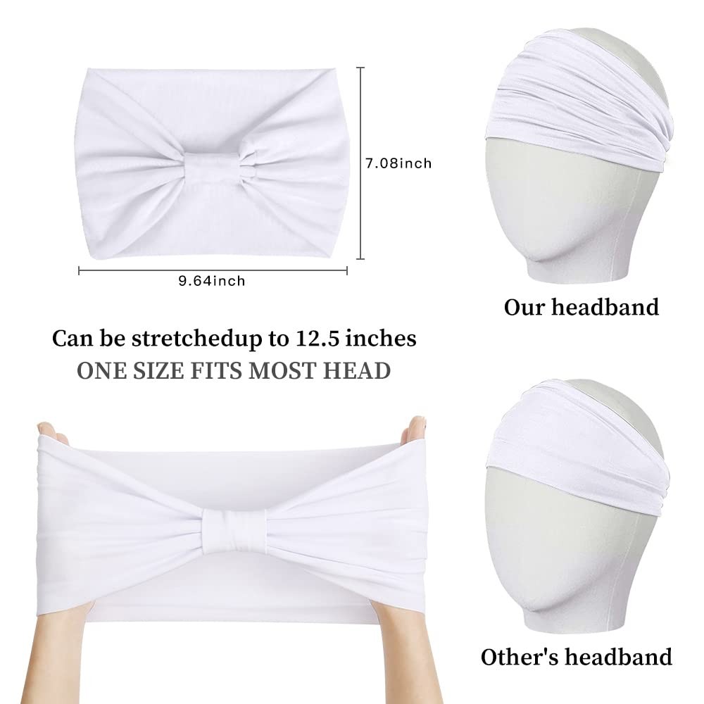 TERSE Headbands for Women 7” Extra Wide Head Bands Non Slip Boho Women’s Hair B